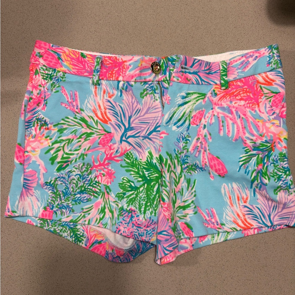 Lilly Pulitzer Pink and Green High Waist Shorts